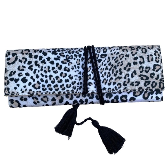 Chico's Handbags - NWT Chico’s Animal Print Jewelry Travel Roll Up Organizer
